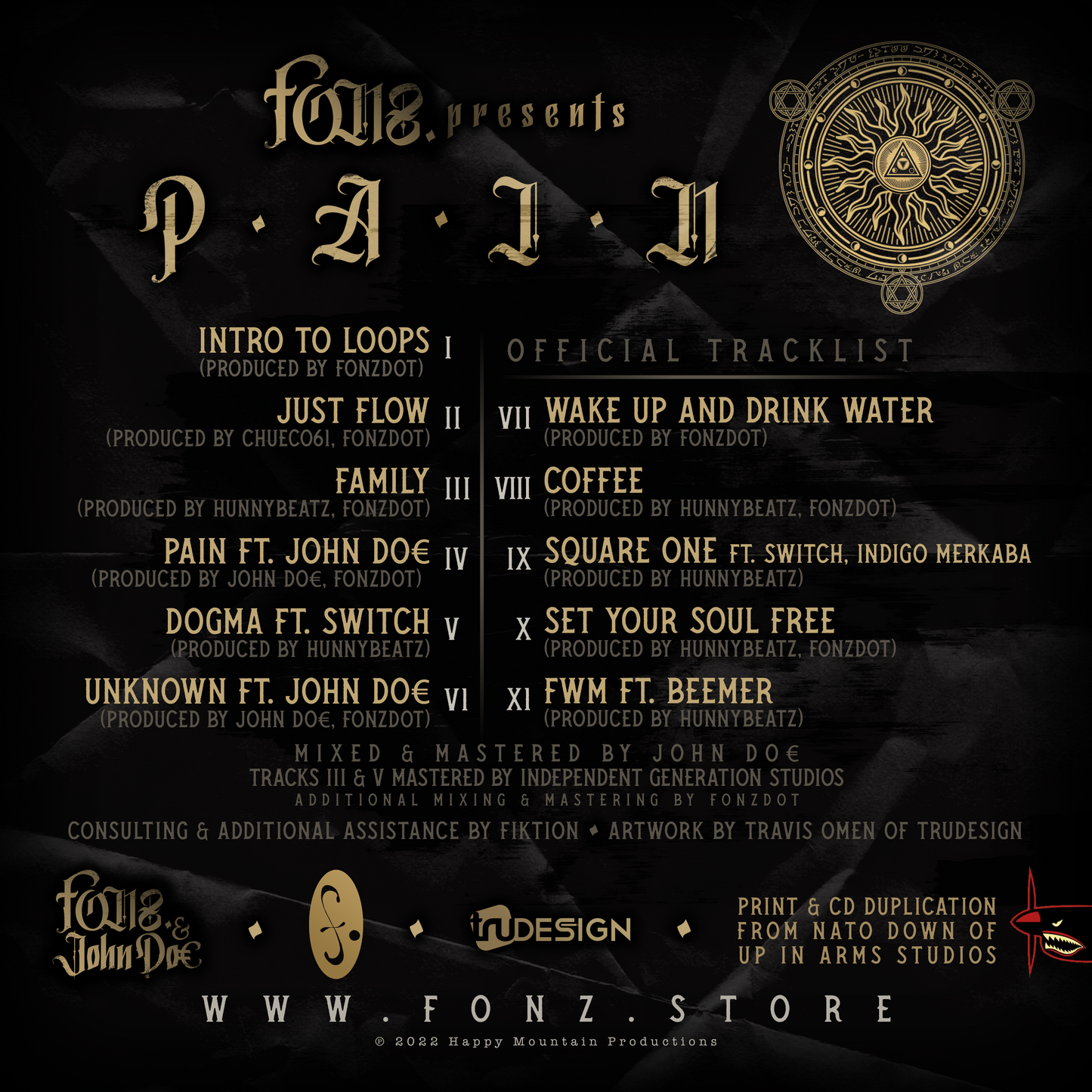 fonzdot - P.A.I.N CD *Signed